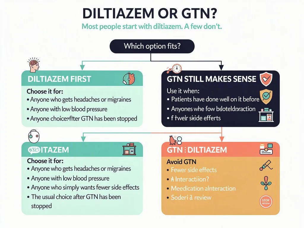 Diltiazem or gtn Diltiazem or gtn