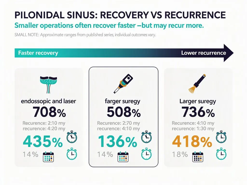 Pilonidal Sinus Recovery vs Recurrence Pilonidal Sinus Recovery vs Recurrence