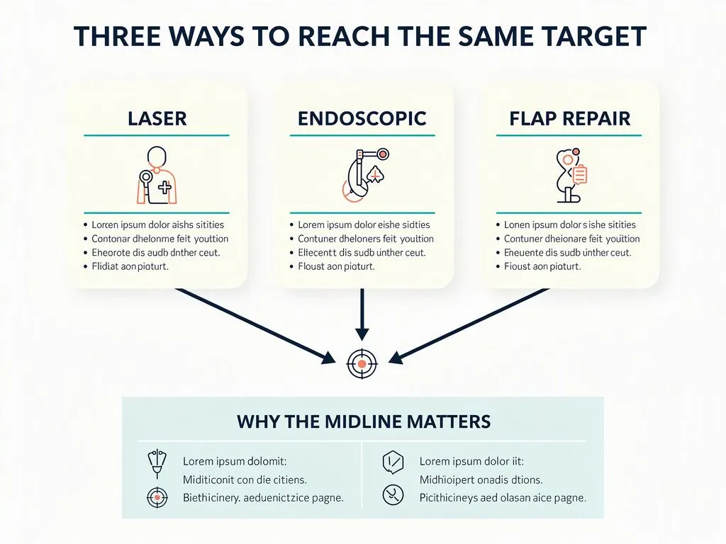Three ways to reach the same target Three ways to reach the same target