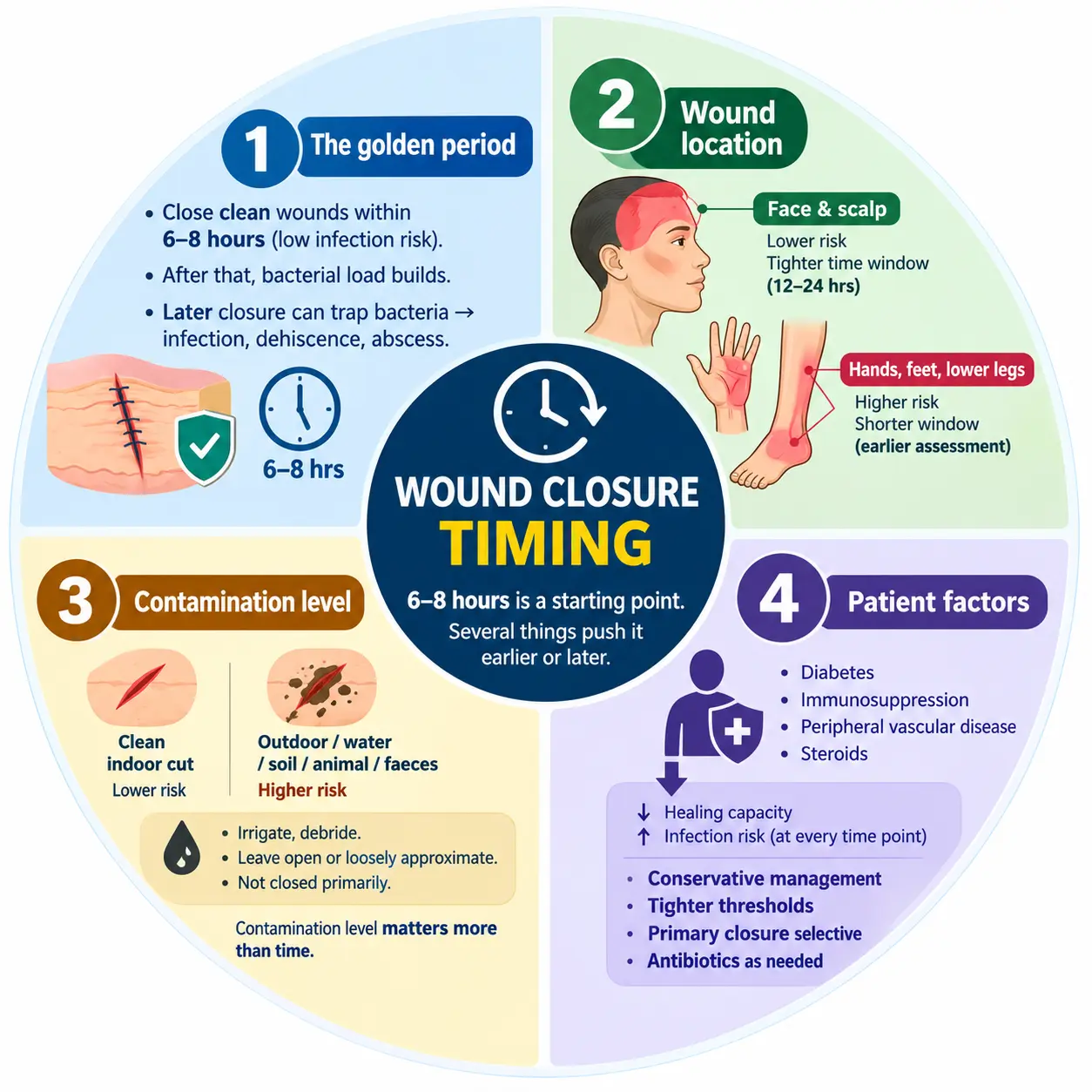 Wound Closure Timing Infographic Wound Closure Timing Infographic